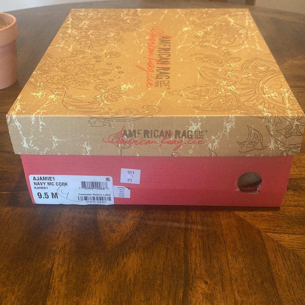 American Rag navy cork heels. Size 9.5. - Picture 8 of 9
